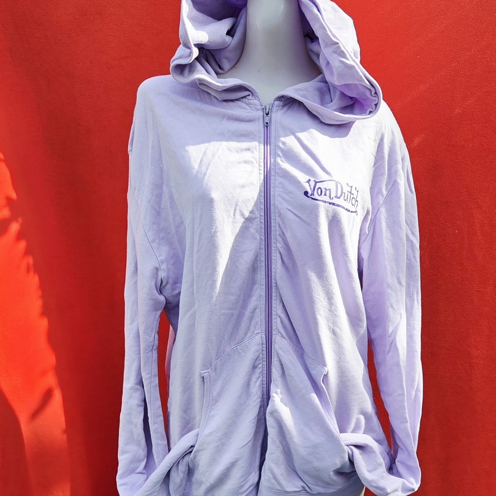 Von Dutch Vintage Ladys Purple Zip-Up Hoodie XL